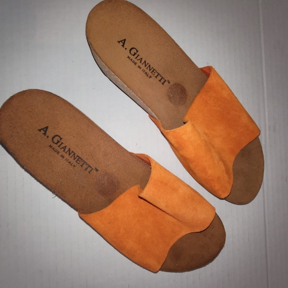 A.Gianetti slides Made in Italy- Orange (Sz8) - Picture 5 of 6